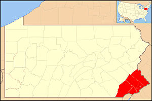 Karte Erzbistum Philadelphia