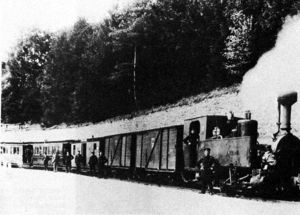 Personenzug in Allner im Jahr 1899