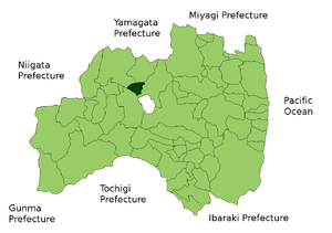Lage Bandais in der Präfektur
