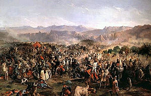 Die Schlacht bei Las Navas de Tolosa (Historiengemälde von F.P. van Halen, 19. Jh.)