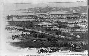 Bereitstellung der Union am zweiten Tag, Skizze vom 20. Sept. 1862