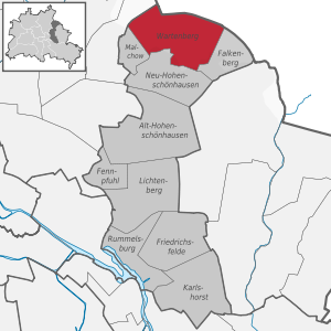 Wartenberg auf der Karte von Lichtenberg