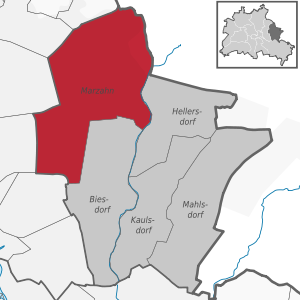 Marzahn auf der Karte von Marzahn-Hellersdorf