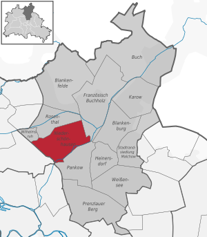 Niederschönhausen auf der Karte von Pankow