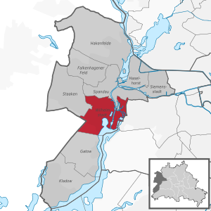 Wilhelmstadt auf der Karte von Spandau