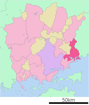 Lage Bizens in der Präfektur
