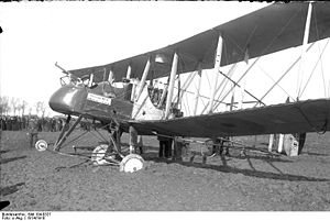 Airco D.H.1 Ceylon No 3, 1914 von deutschen Truppen erbeutet