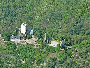 Luftbild der Burg Sterrenberg