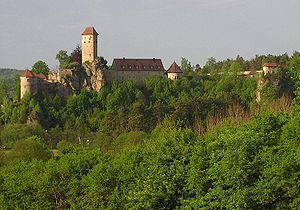 Burg Veldenstein - Gesamtansicht aus nördlicher Richtung
