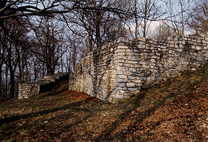 Burg Hahnenkamm - Reste der Umfassungsmauer (1996)