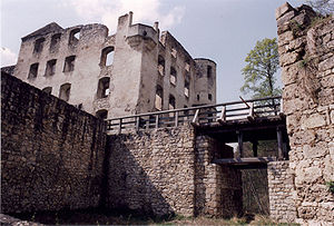 Ruine Schülzburg – Brücke zum „neuen“ Schloss (1996)