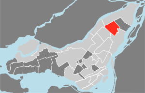 Lage von Anjou in Montreal