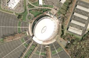 Satellitenbild des Charlotte Coliseum