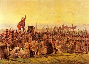 Die Schlacht von Racławice, von Józef Chełmoński