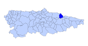 Asturien, Position von Colunga hervorgehoben