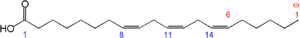 Struktur von Dihomogammalinolensäure