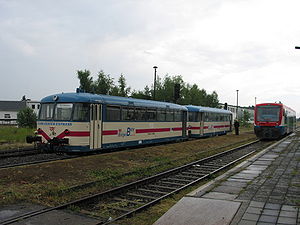Eröffnungsfahrt des Elbe-Elster-Express am 30. Juni 2006anlässlich des Schliebener Moienmarktes (in Herzberg)
