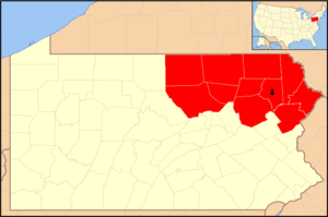 Karte Bistum Scranton