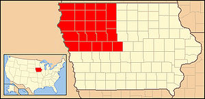 Karte Bistum Sioux City