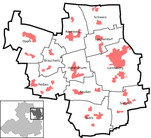 Districts of Landsberg (Saalekreis).svg