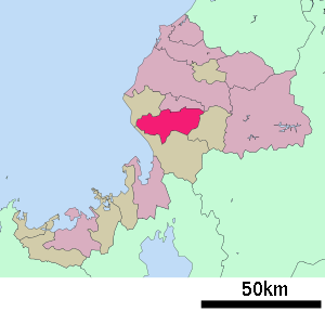 Lage Echizens in der Präfektur