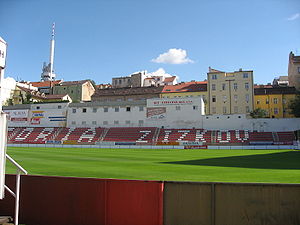 Das Stadion Viktoria in Prag