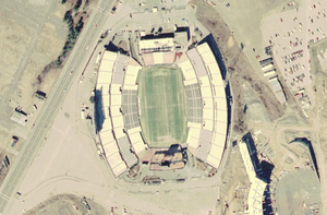 Luftbild des Stadions