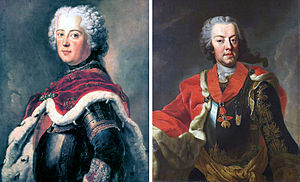 Die Befehlshaber Friedrich II. und Karl von Lothringen