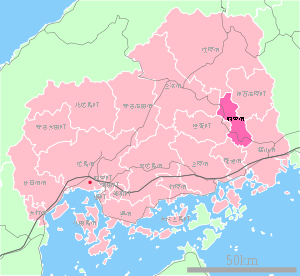 Lage Fuchūs in der Präfektur