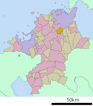 Lage Fukuchis in der Präfektur