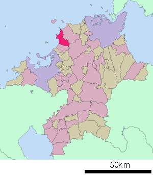 Lage Fukutsus in der Präfektur