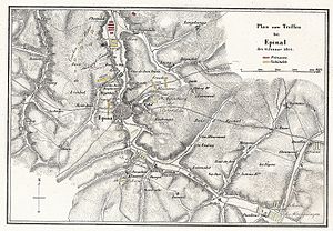 Plan des Gefechts bei Epinal,Kaussler/ Woerl 1840