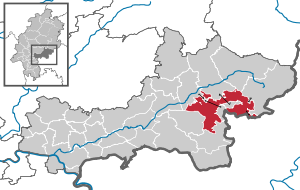 Lage des Gutsbezirks Spessart im Main-Kinzig-Kreis