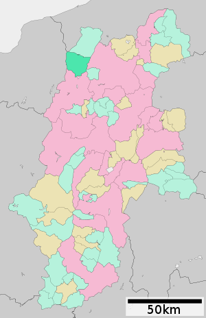 Lage Hakubas in der Präfektur
