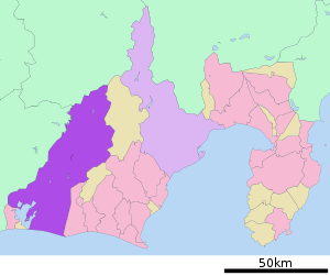 Lage Hamamatsus in der Präfektur