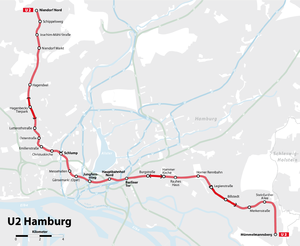 Strecke der U-Bahnlinie 2 (Hamburg)