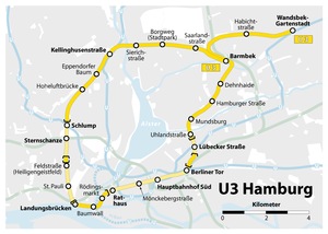 Strecke der U-Bahnlinie 3 (Hamburg)