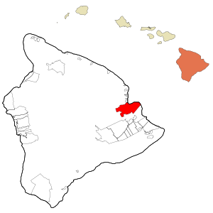 Hawaii County Hawaii Incorporated and Unincorporated areas Hilo Highlighted.svg