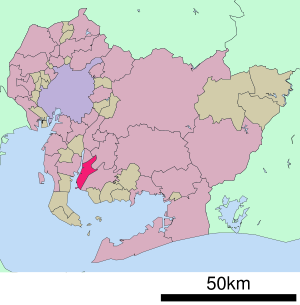 Lage Hekinans in der Präfektur