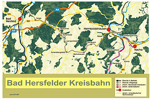 Strecke der Hersfelder Kreisbahn