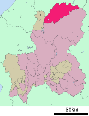 Lage Hidas in der Präfektur