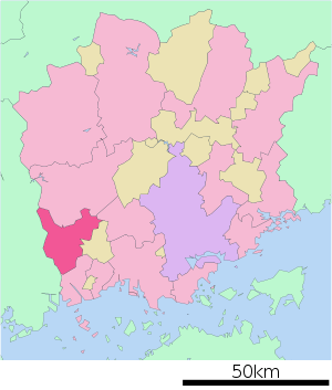 Lage Ibaras in der Präfektur
