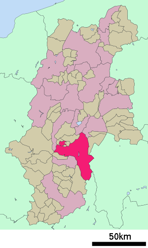 Lage Inas in der Präfektur