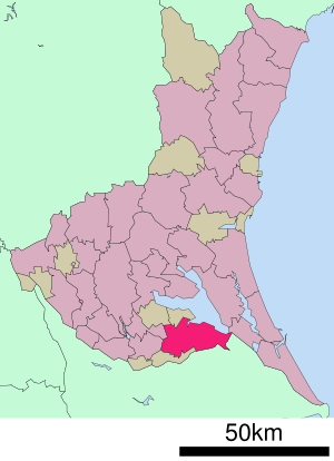 Lage Inashikis in der Präfektur