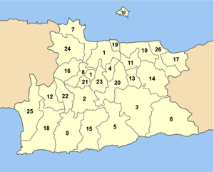 Verwaltungsgliederung der Präfektur Iraklio