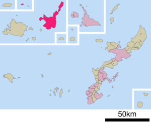 Lage Ishigakis in der Präfektur