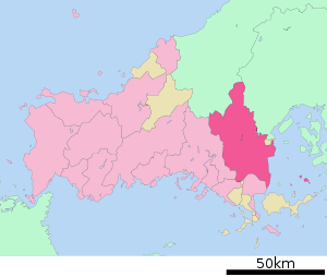 Lage Iwakunis in der Präfektur
