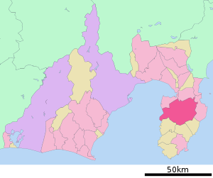 Lage Izus in der Präfektur
