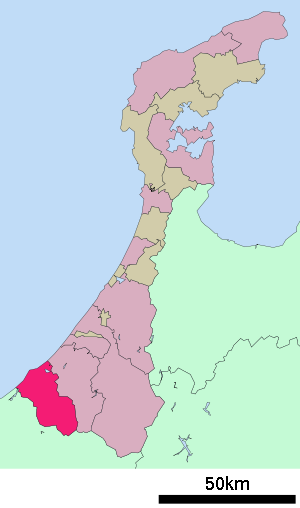 Lage Kagas in der Präfektur