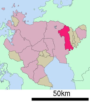 Lage Kanzakis in der Präfektur
